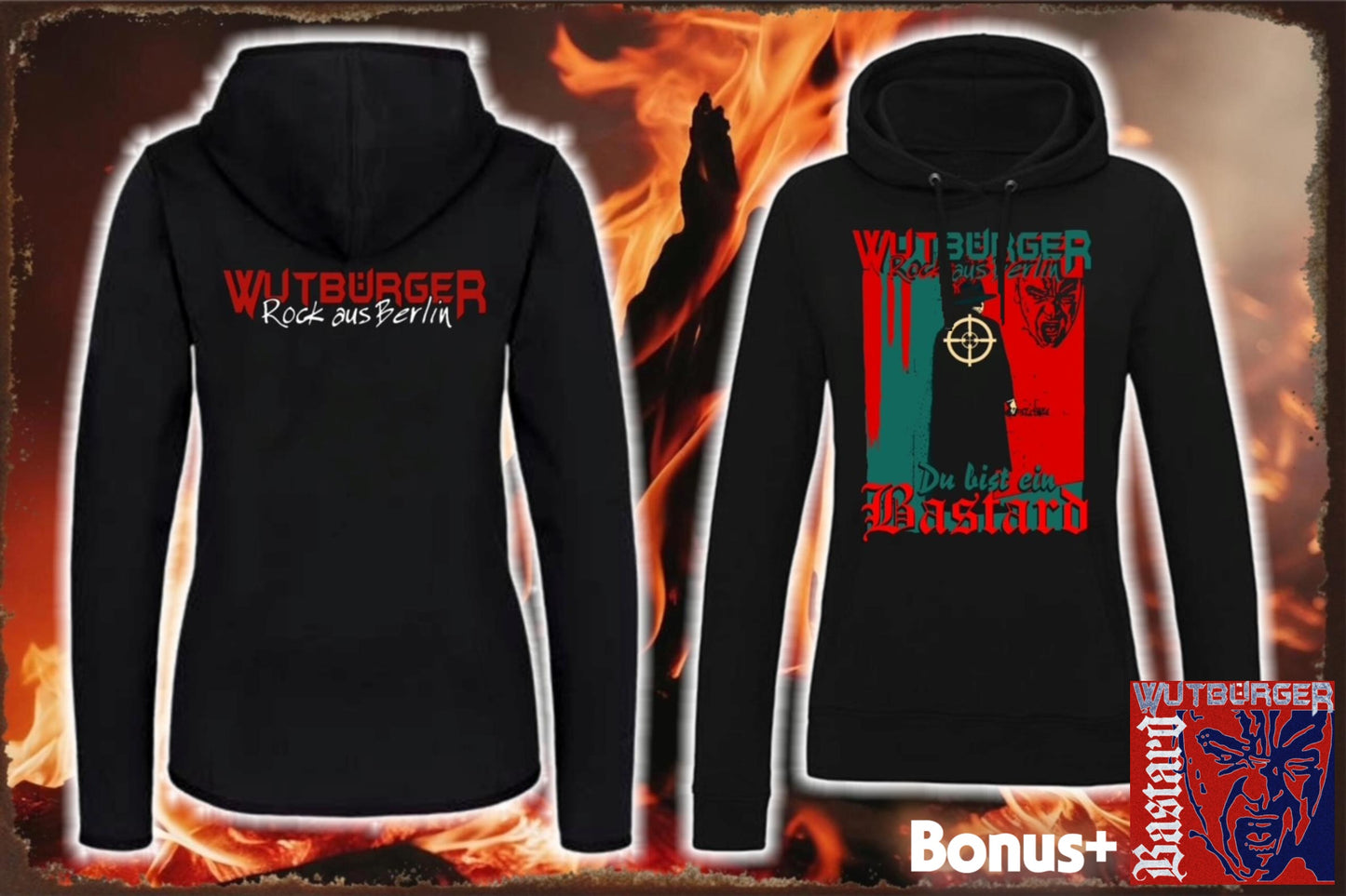 WUTBÜRGER "BASTARD" - Damen Hoodie