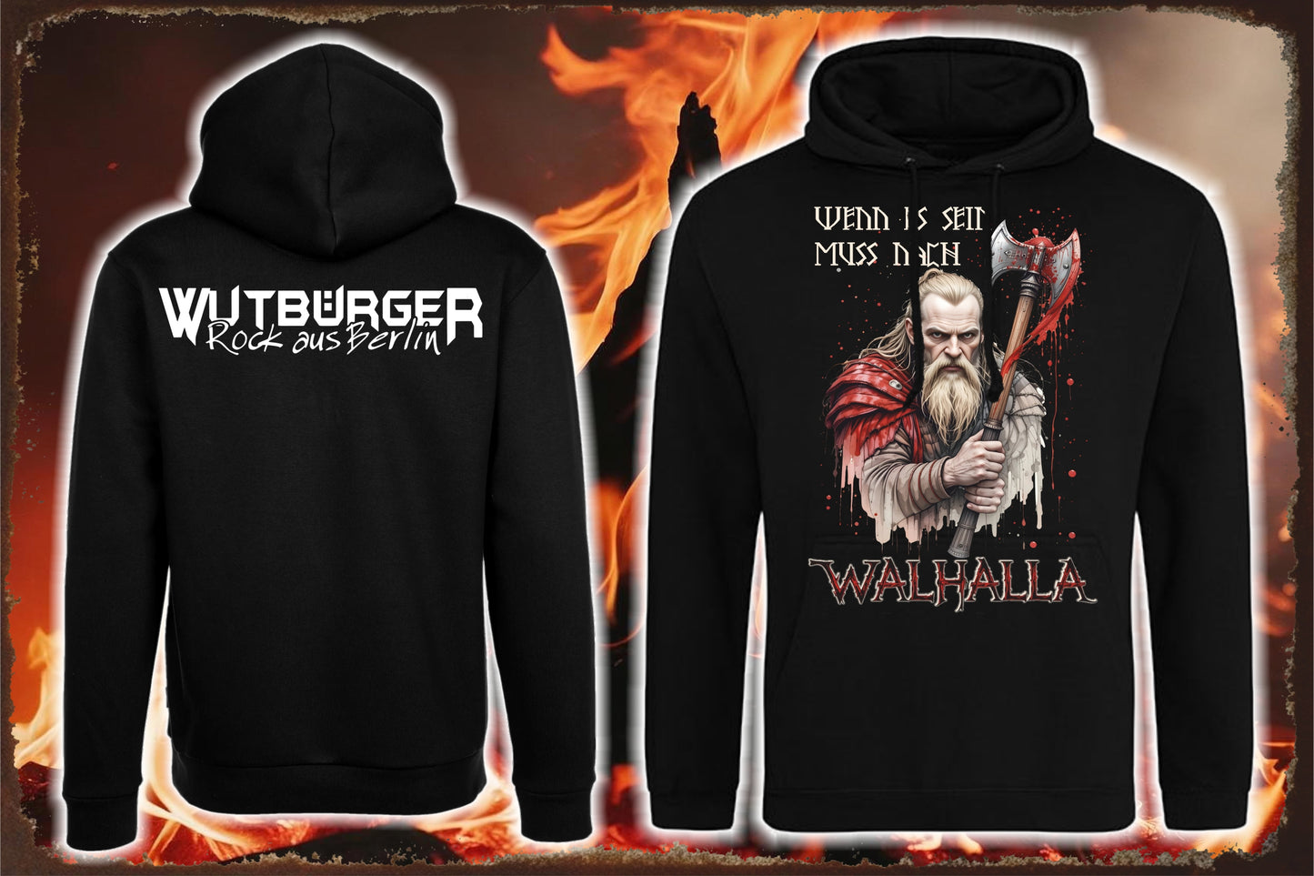 WUTBÜRGER - Walhalla - Herren-Hoodie