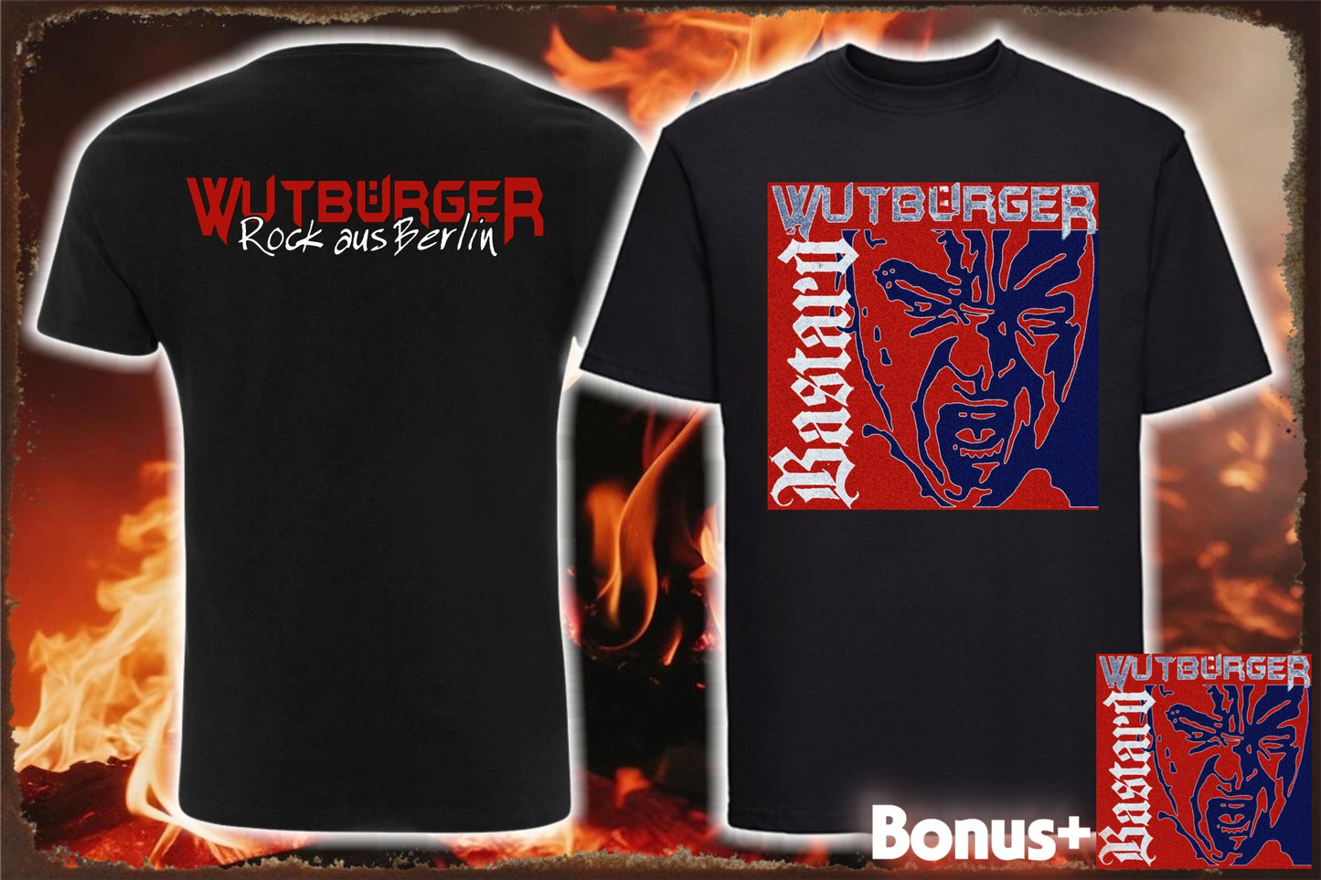 WUTBÜRGER- Single Cover "BASTARD" - Herren-Shirt