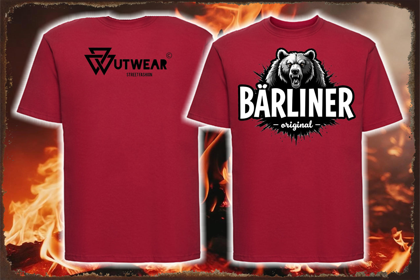 WUTWEAR -"BÄRLINER"- Herren T-Shirt