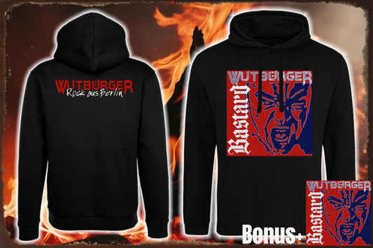 WUTBÜRGER-Single Cover "BASTARD" - Herren-Hoodie