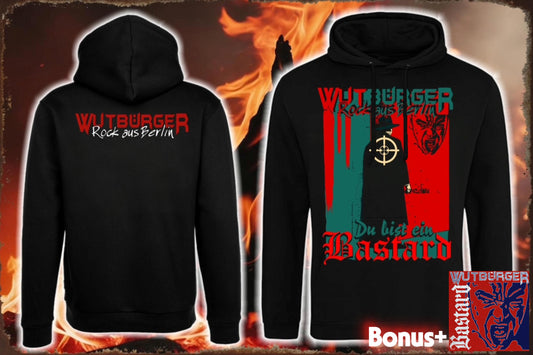 WUTBÜRGER "BASTARD" - Herren-Hoodie