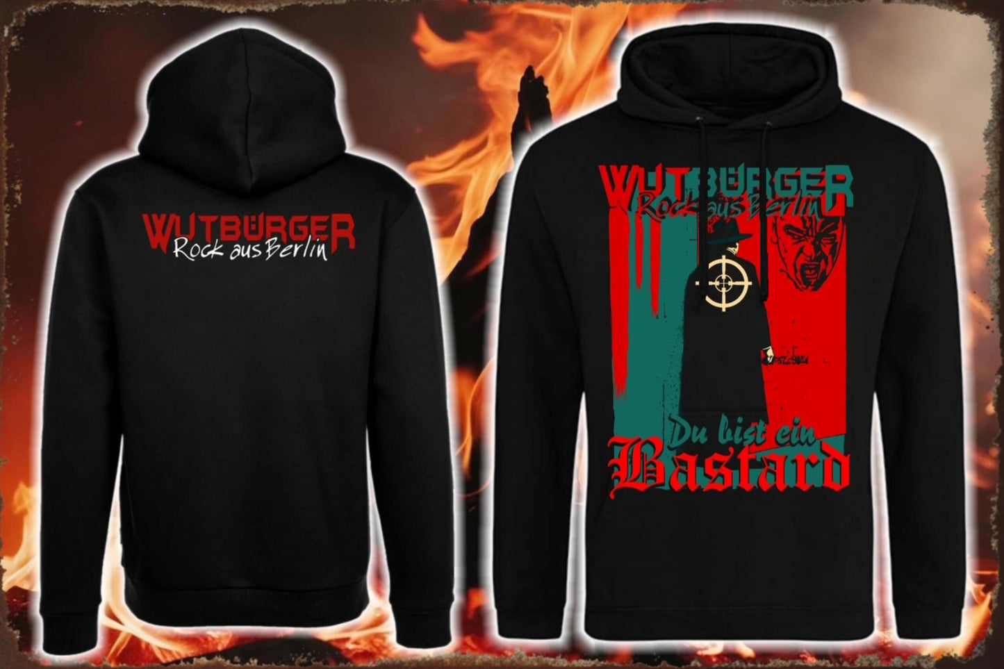 WUTBÜRGER "BASTARD" - Herren-Hoodie