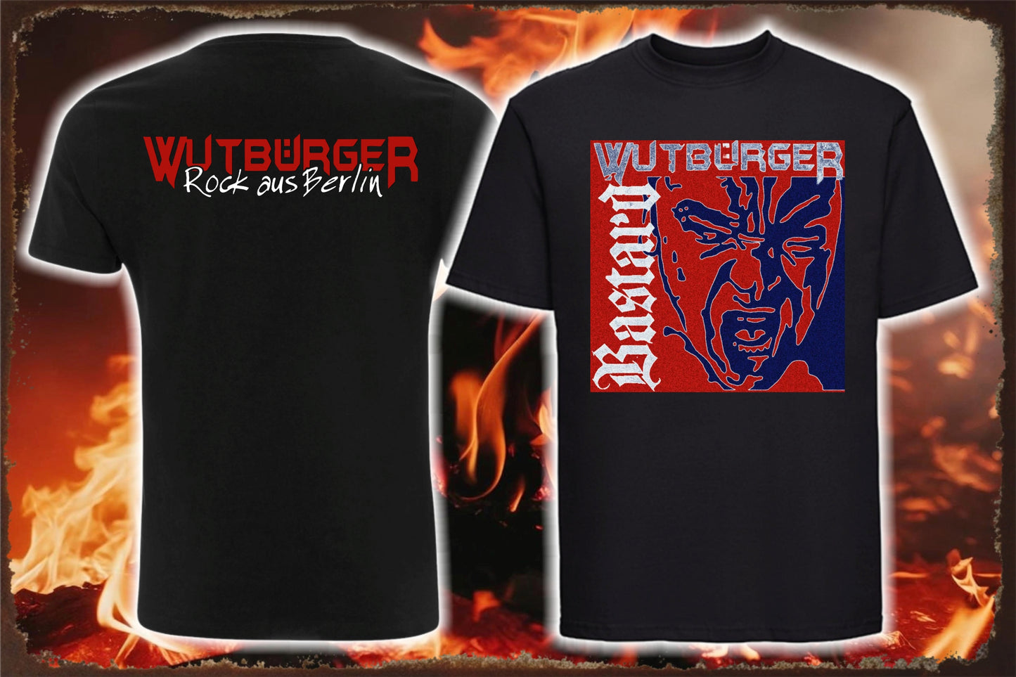 WUTBÜRGER- Single Cover "BASTARD" - Herren-Shirt