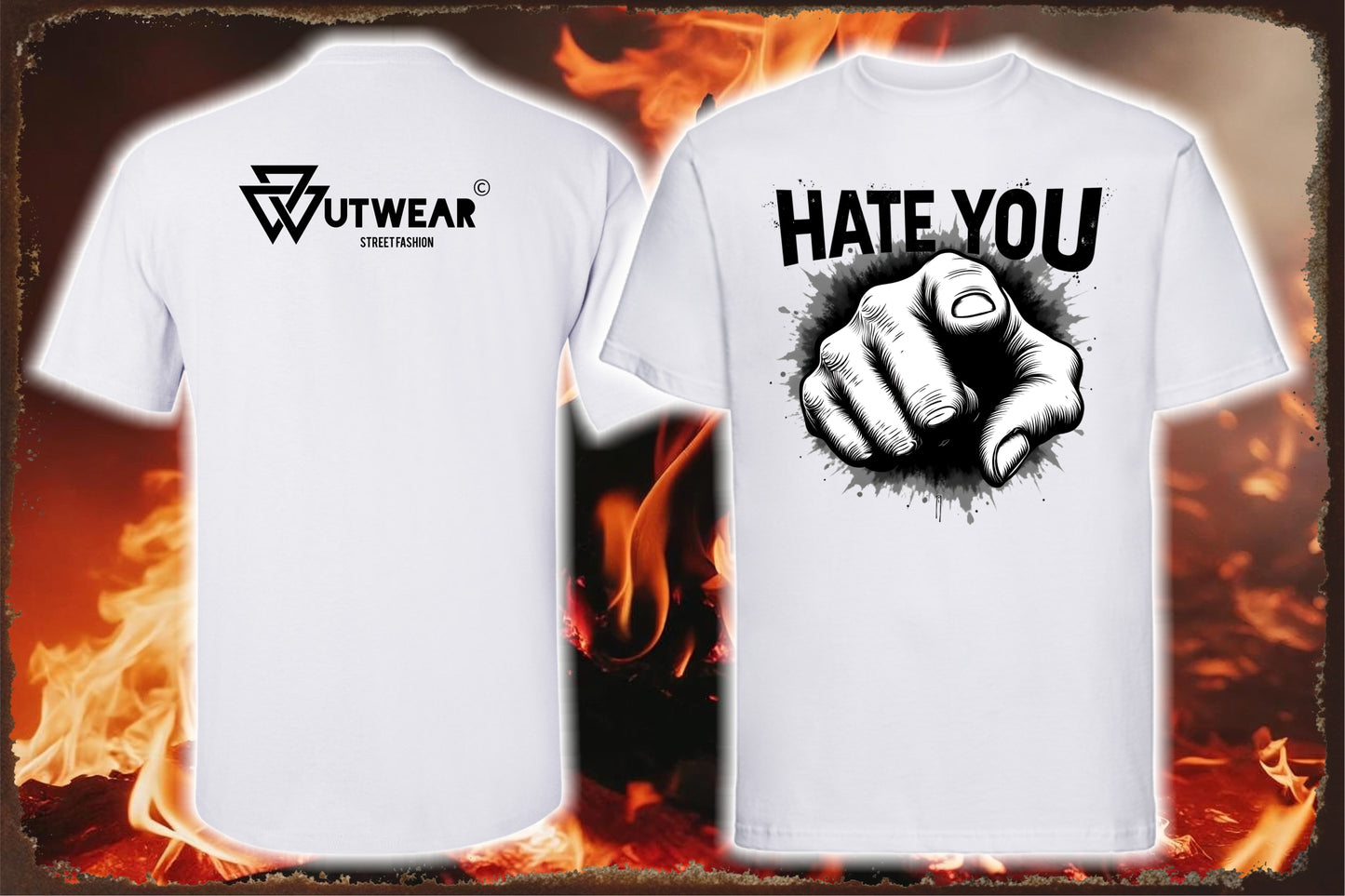 WUTWEAR -"HATE YOU"- Herren T-Shirt